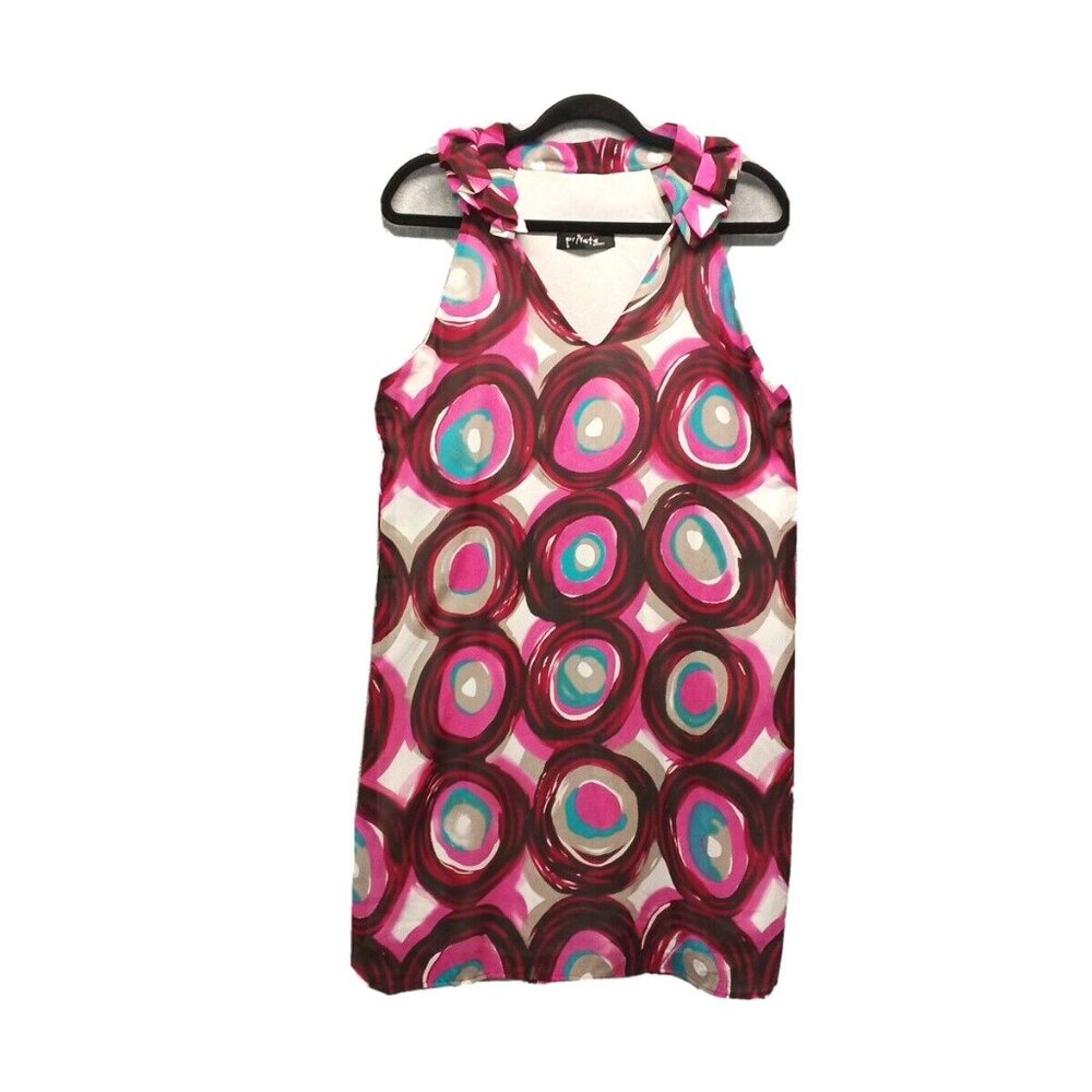 PRIVATE GALLERY Dress Size M(8-10) Women Sleeveless V-neck Chiffon Knit lining